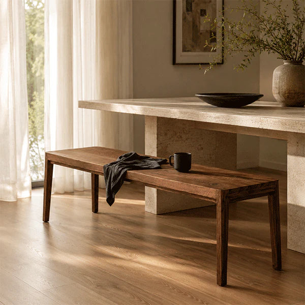 The Settle — Solid Walnut Bench