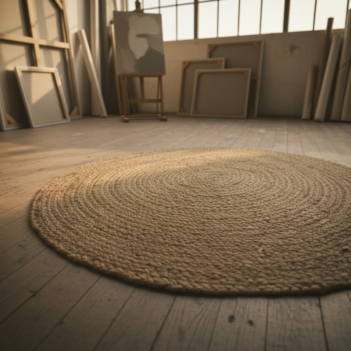 Circulo Rug in Art Studio