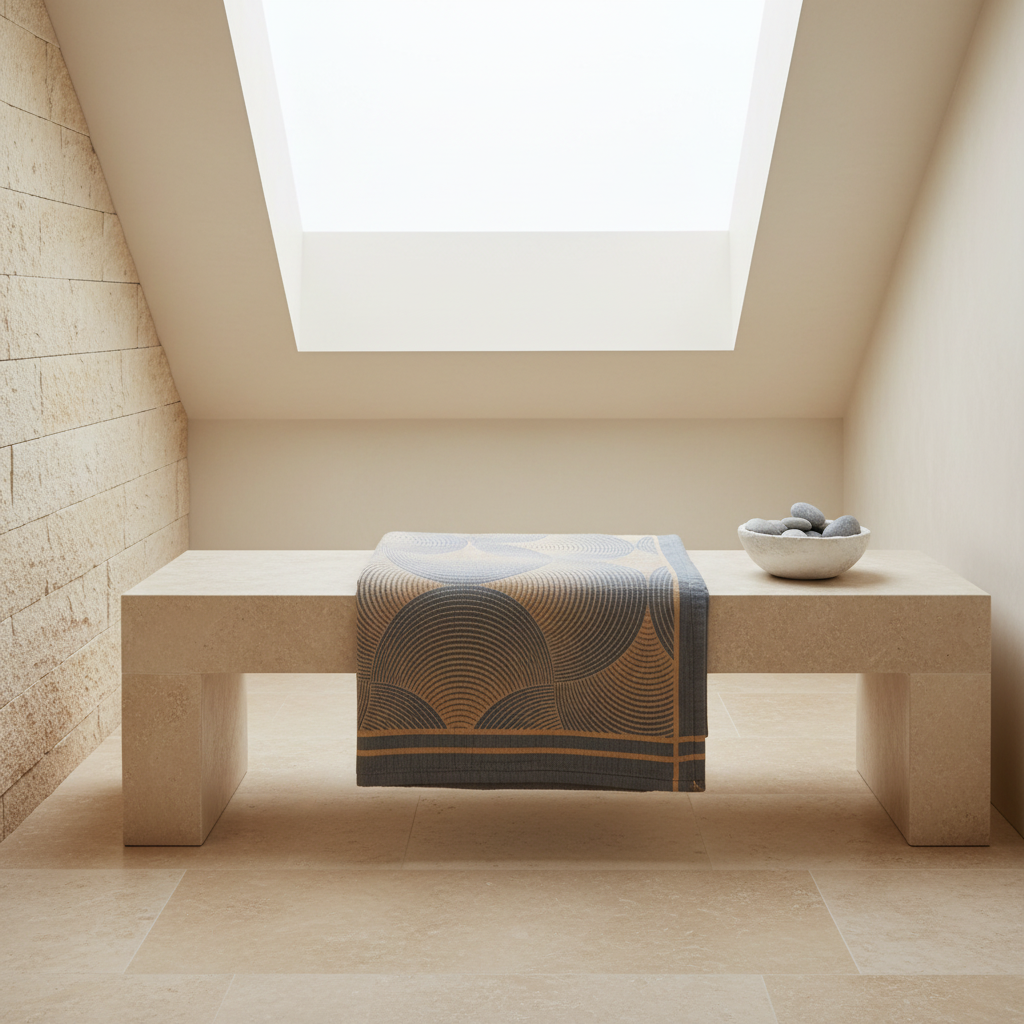 Grey amber spa bench
