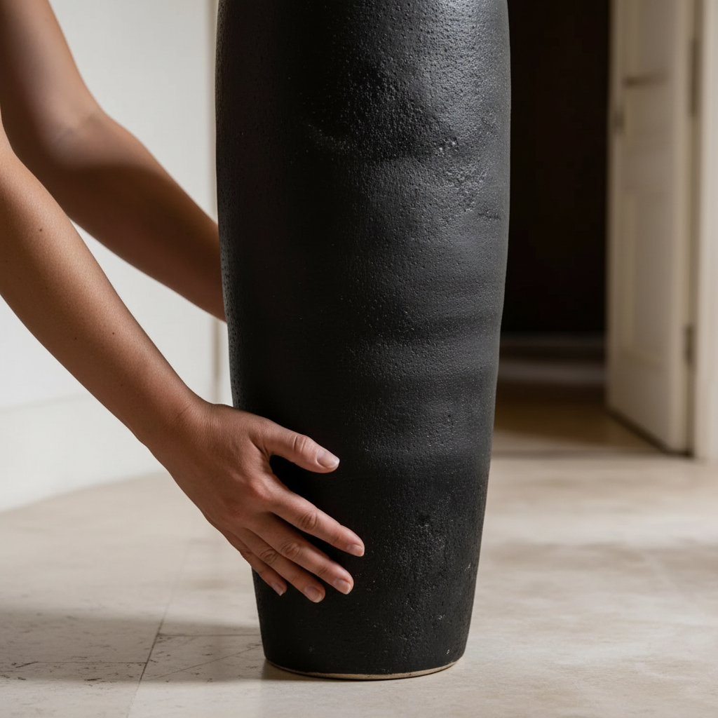 Hands Placing Vase