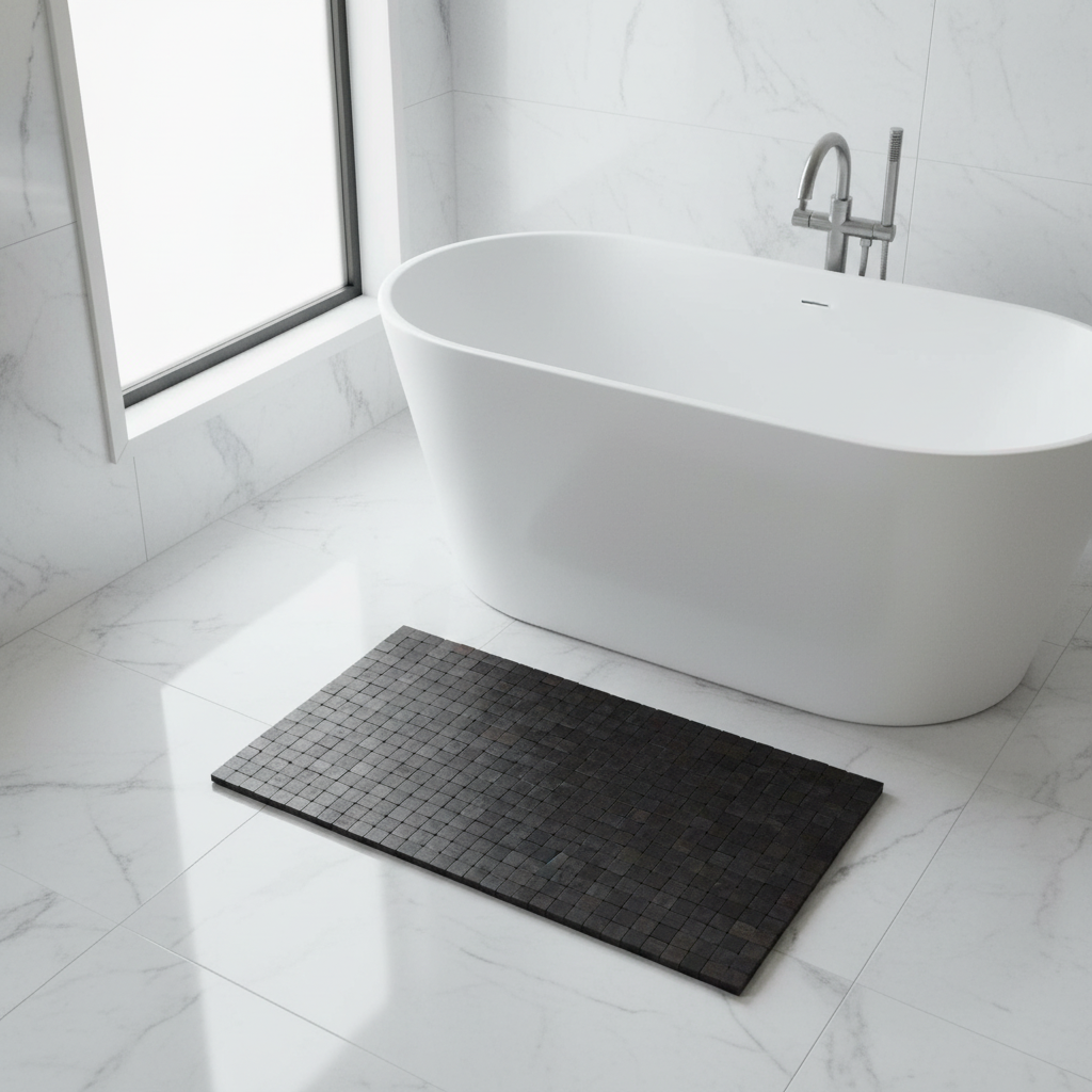 Kuro Bath Mat — Black Acacia Wood