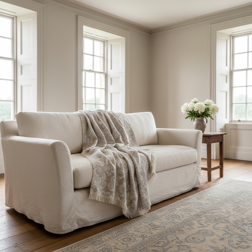 The Wisteria — Linen Blanket