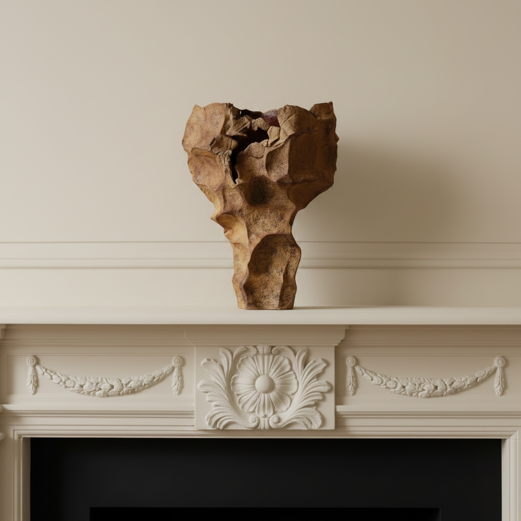 Ochre — antique white fireplace