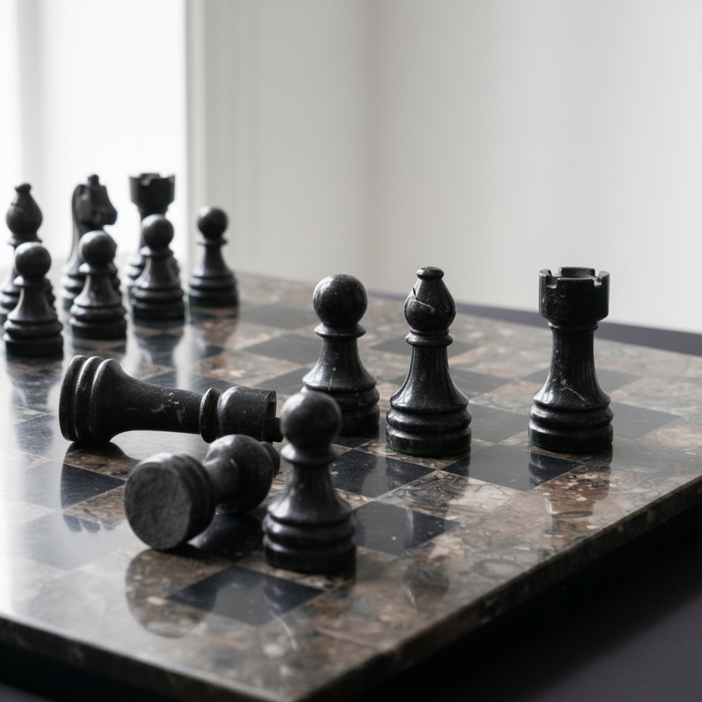 The Board No.1 — black pieces on board